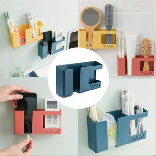 2-in-1 Wall-Mounted Phone & Remote Holder