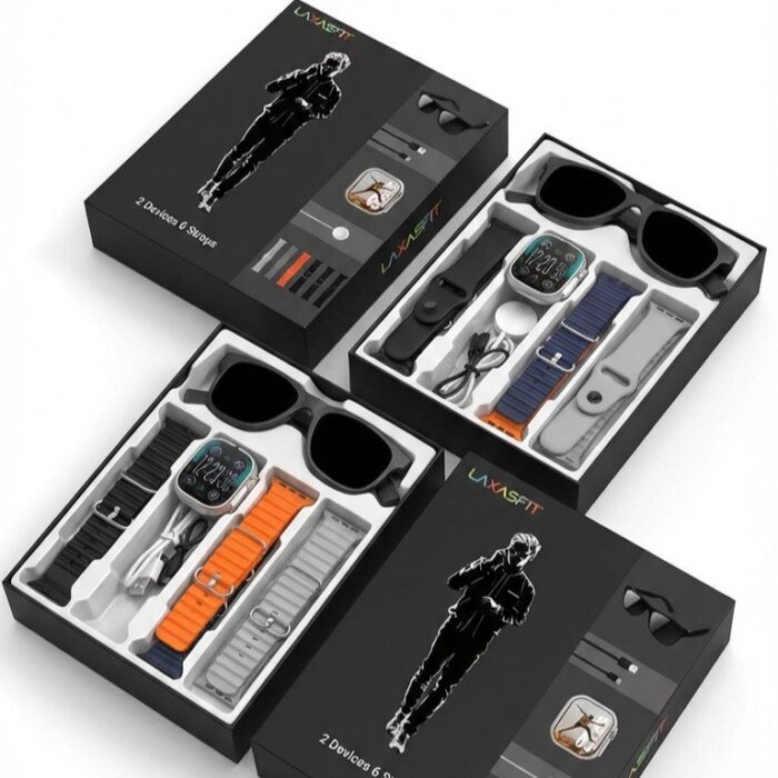 LAXASFIT Smartwatch Set 2 Devices with 6 Straps
