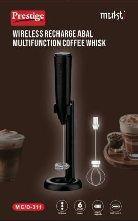 Prestige Mukti Wireless Rechargeable Multifunction Coffee Whisk