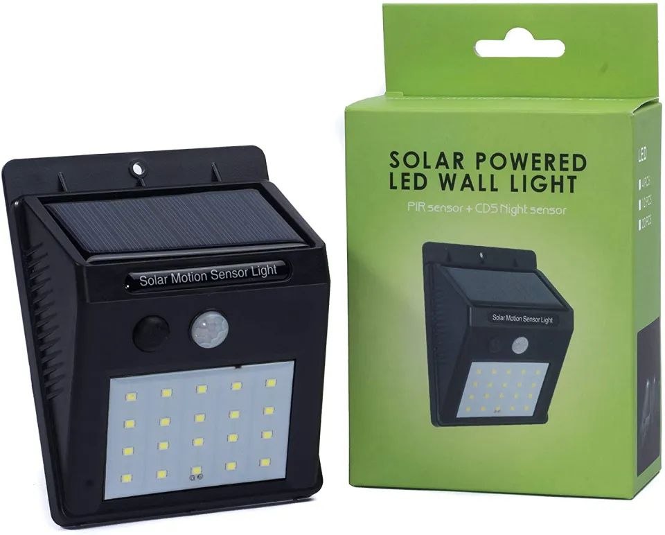 Solar-Powered-LED-Wall-Light-Motion-PIR-Sensor